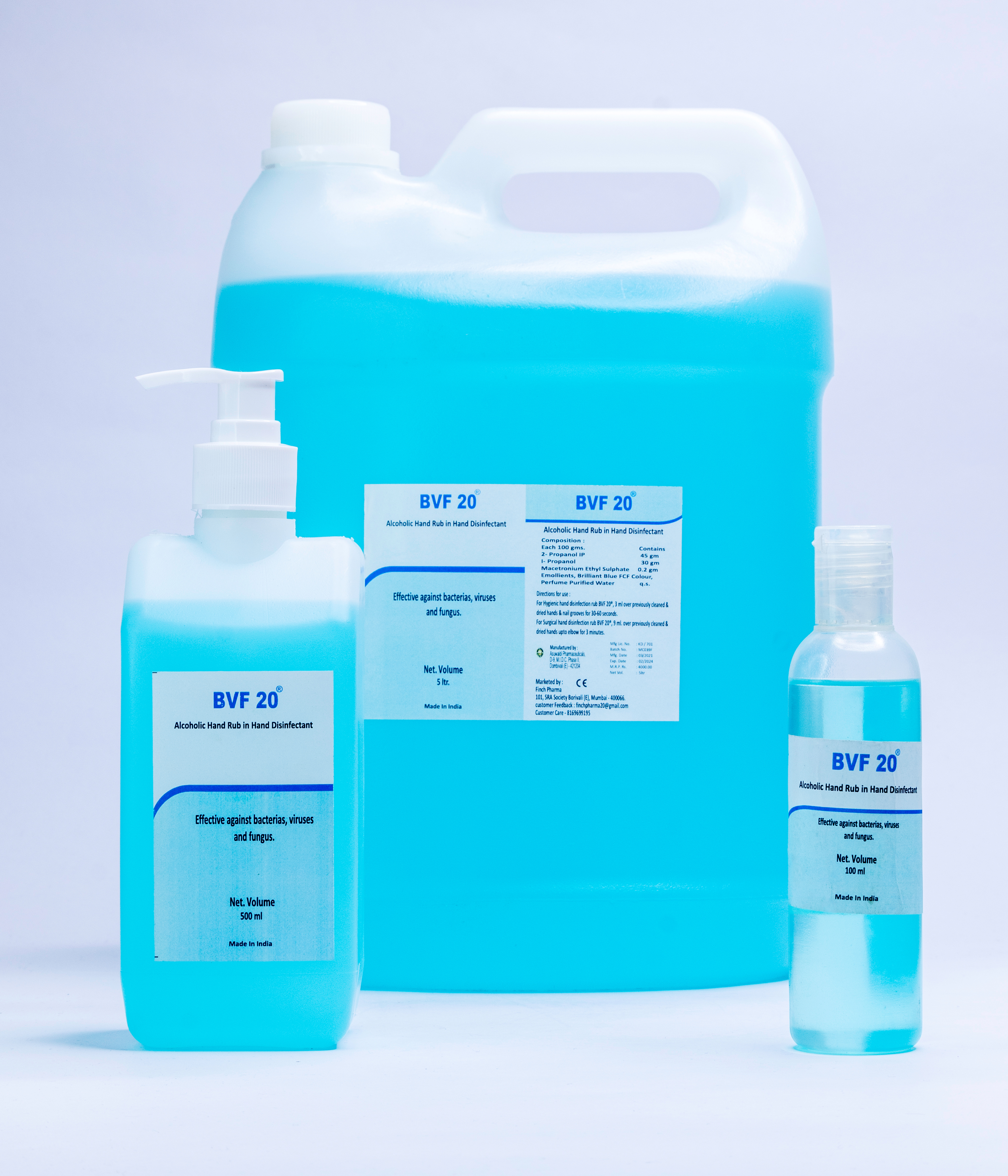 BVF 20 - Alcoholic Hand Rub in Hand Disinfectant