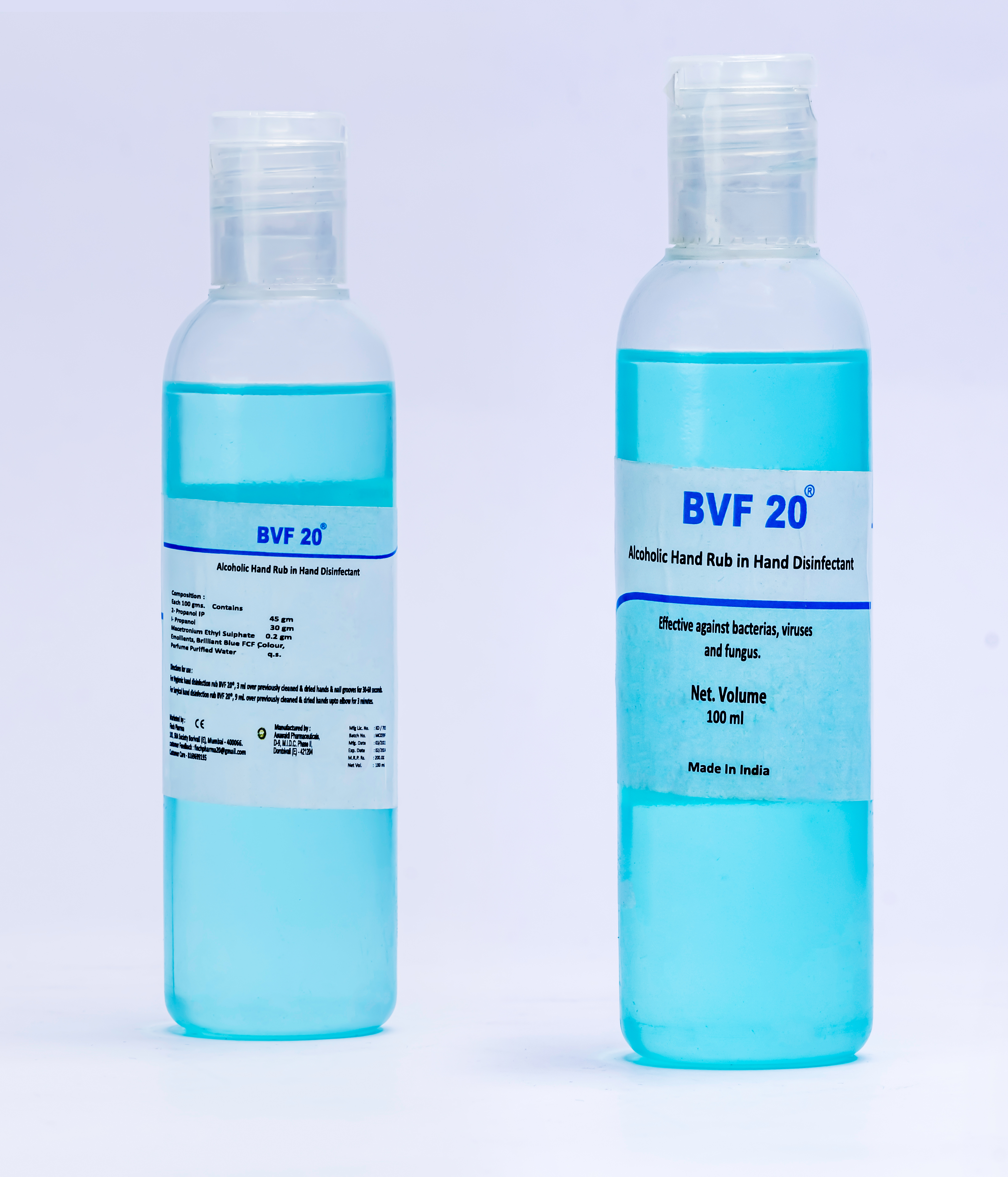 BVF 20 - Alcoholic Hand Rub in Hand Disinfectant